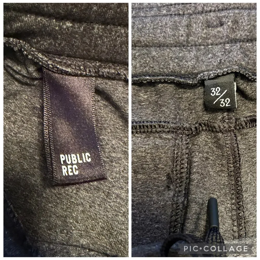 Public Rec All Day Every Day Charcoal Jogger Pants Mens 32x32 - Picture 8 of 9